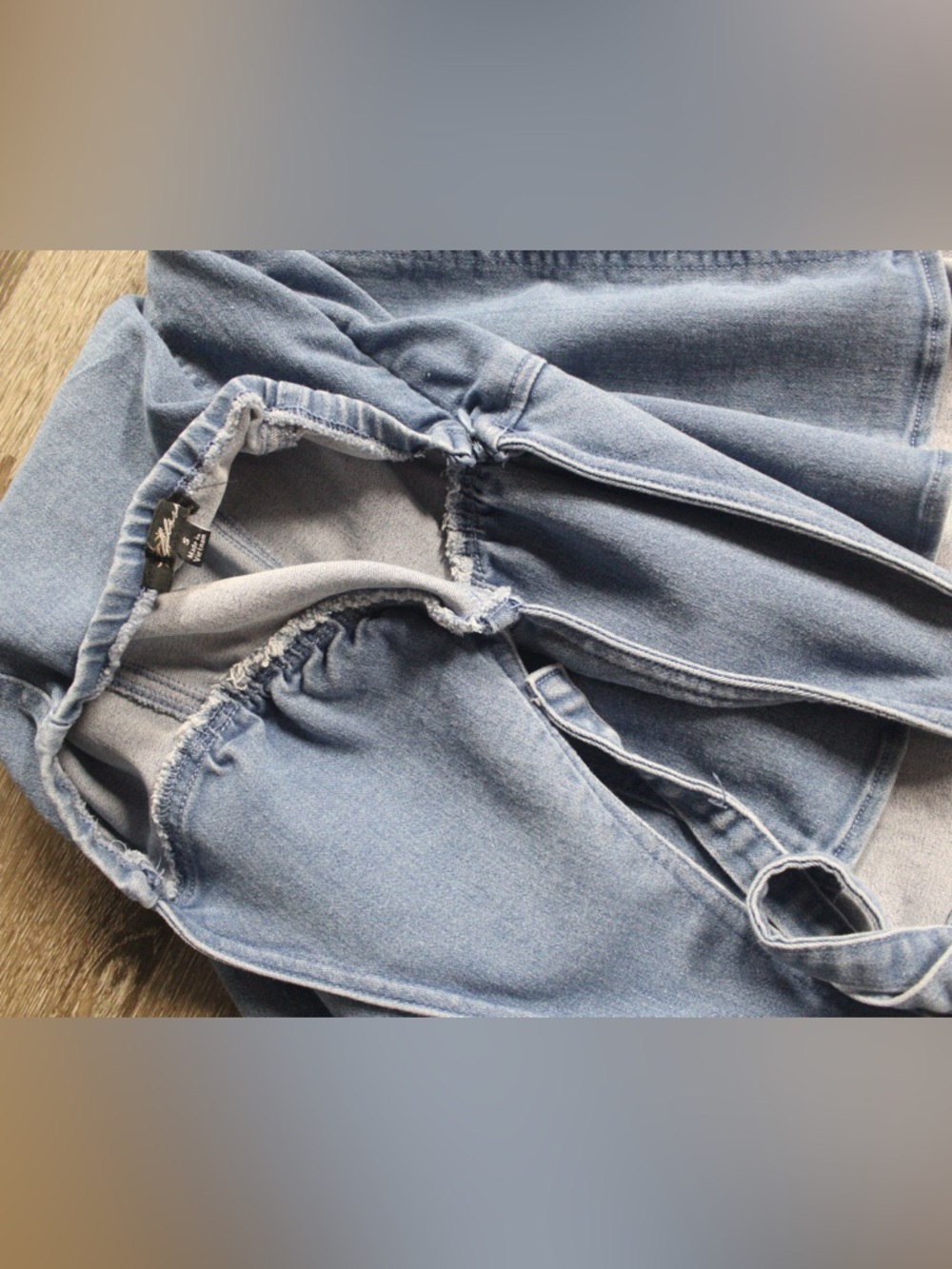 Blue Denim Halter Dress - Picture 4 of 6